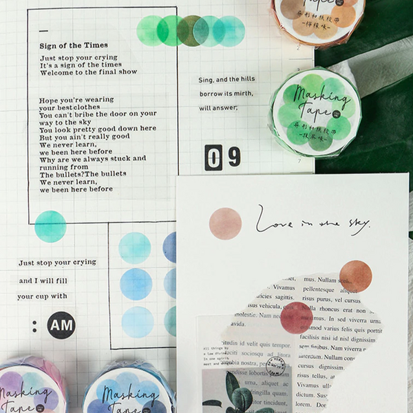 Watercolor Dot Masking Sticker Roll