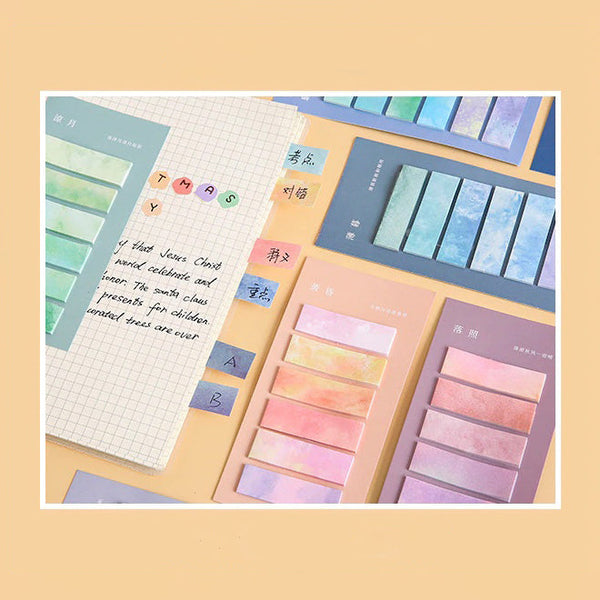 Watercolor Index Sticky Notes