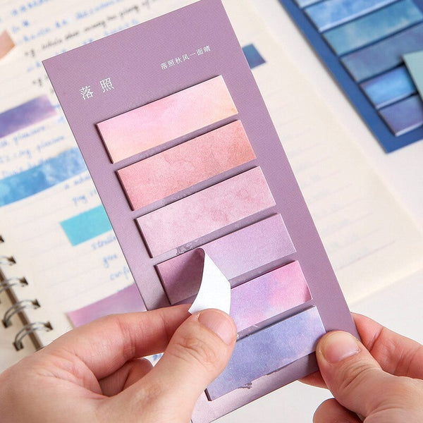 Watercolor Index Sticky Notes