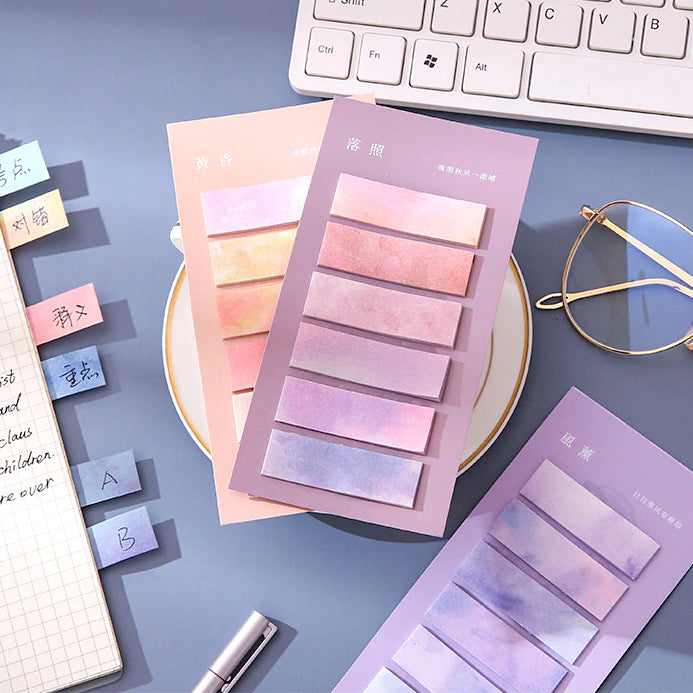 Sticky Note Watercolor Watercolor Index Sticky Notes | Kawaii Pen Shop