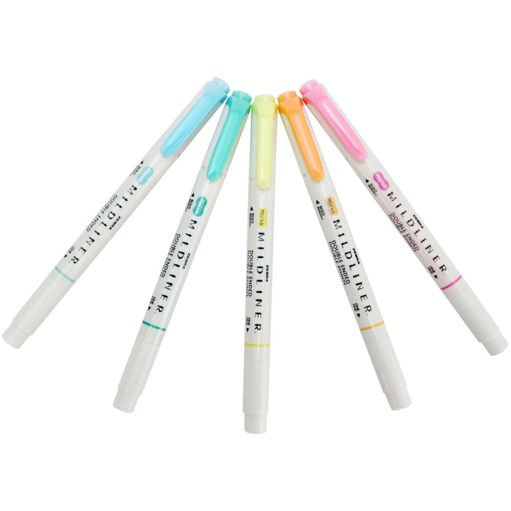 Zebra Mildliner 5 Color Set Highlighter Pens (2022 New Colors) - Gentl –  Desk Gems
