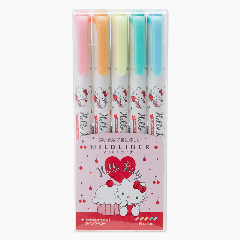 Zebra Mildliner Double Sided Highlighters - Pastel Colors - Limited Edition - Hello Kitty
