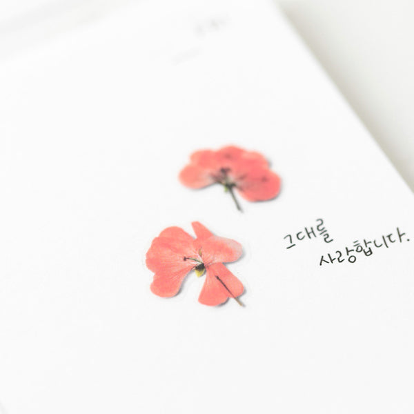 Appree Pressed Flower Stickers - Geranium