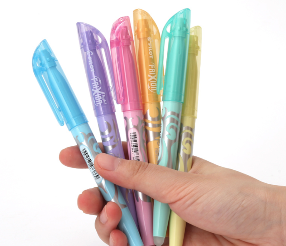 6 Pilot Frixion Soft Light Pastel Colour Erasable Highlighter Pens Japan  Stationery Capped Colour Study School Office Art Craft 